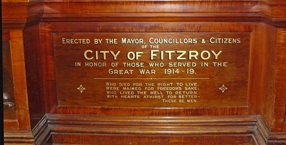 Honouring Fitzroy Volunteers in The Great War - 24 May 2015